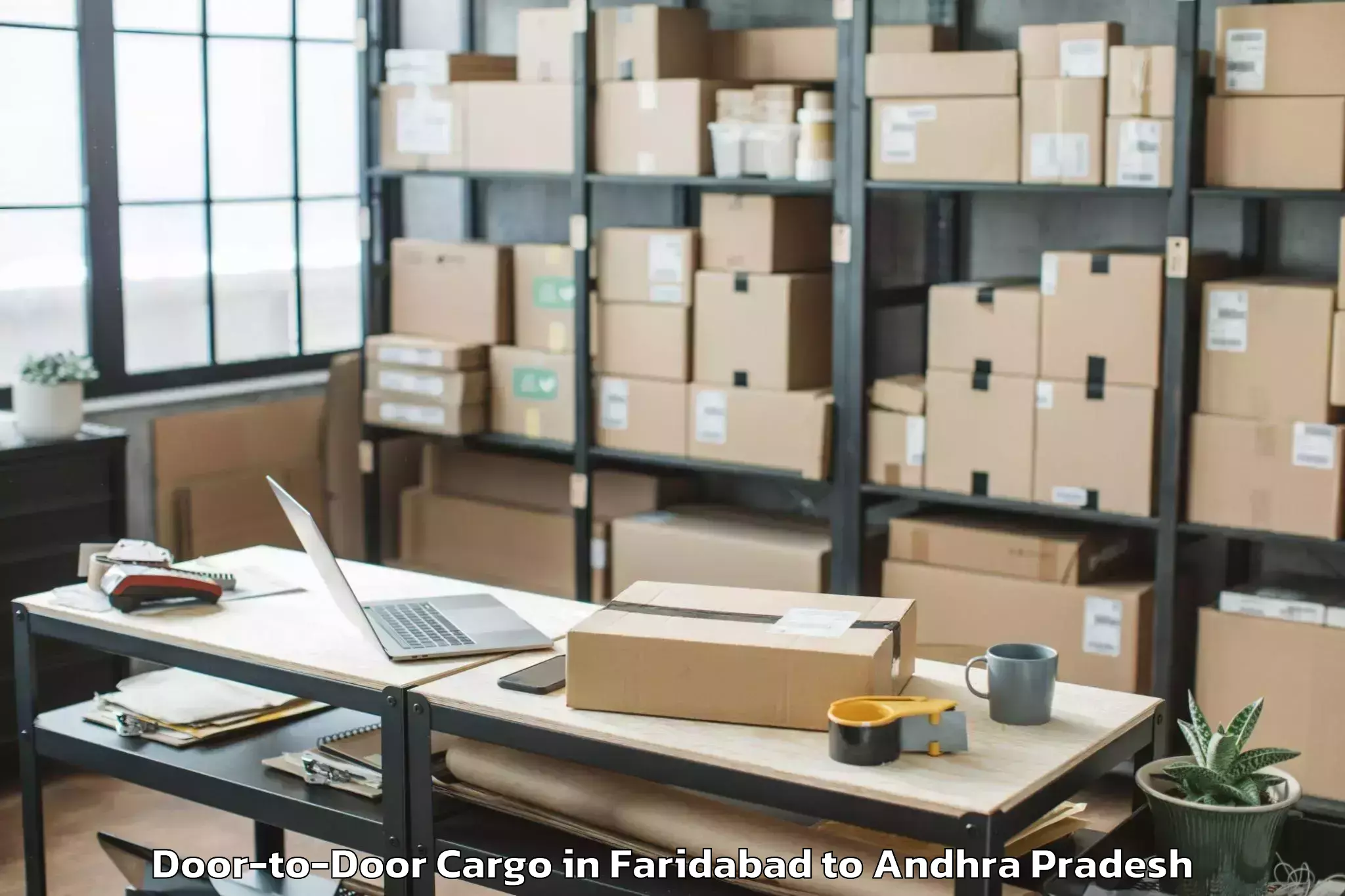 Easy Faridabad to Veligandla Door To Door Cargo Booking